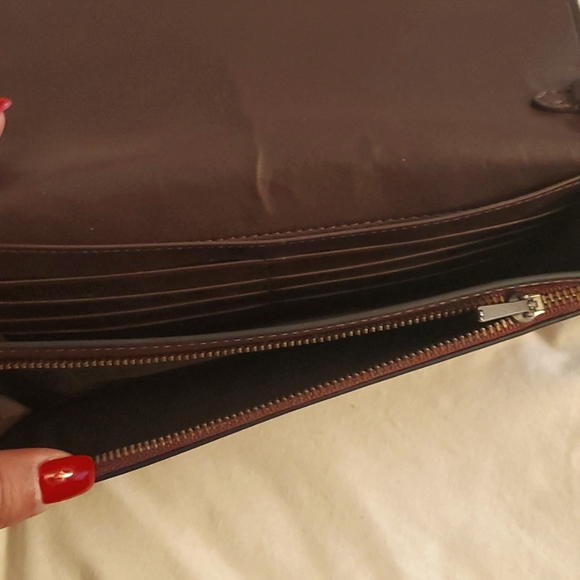 Coach x Selena Leather Crossbody Clutch Foldover Crystal Embellishment F39313 - Picture 4 of 4